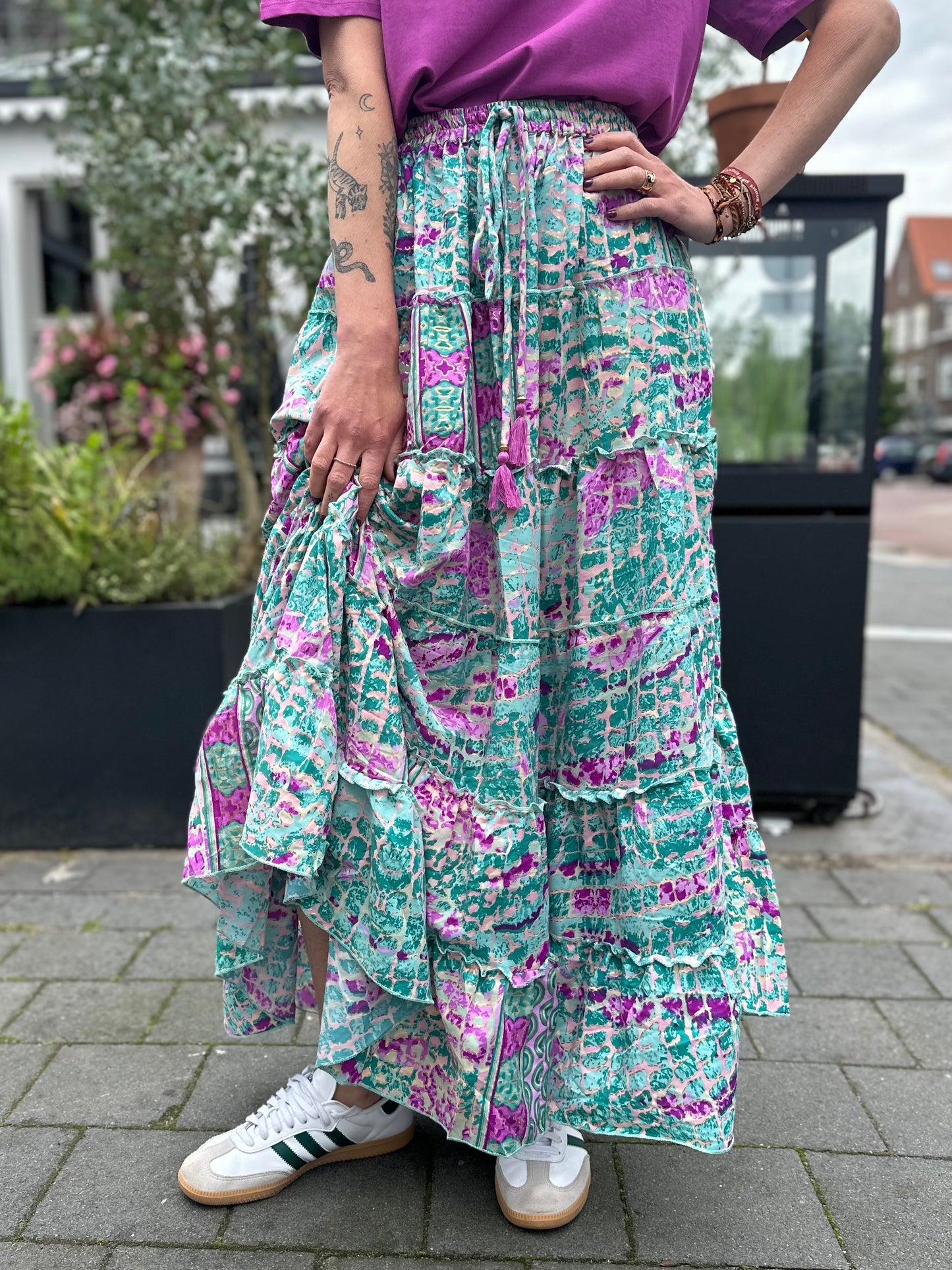 Maxi rok joly paar/aqua