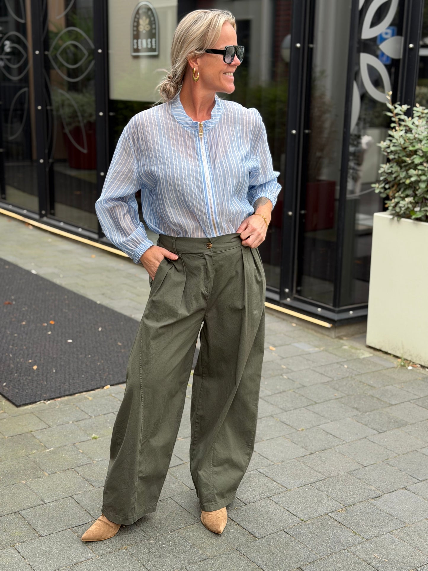 Ballon pantalon cotton khaki