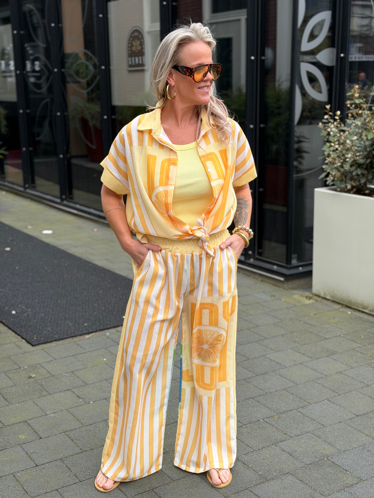 Tweedelige set Luisa yellow