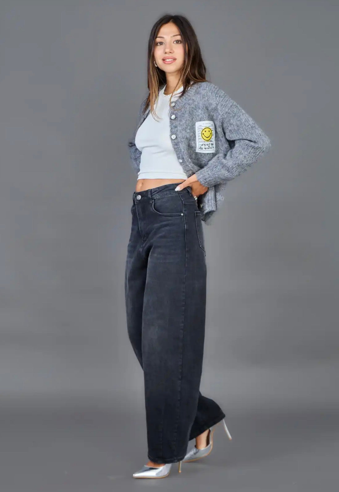 Ana & Lucy - Barrel Jeans antraciet