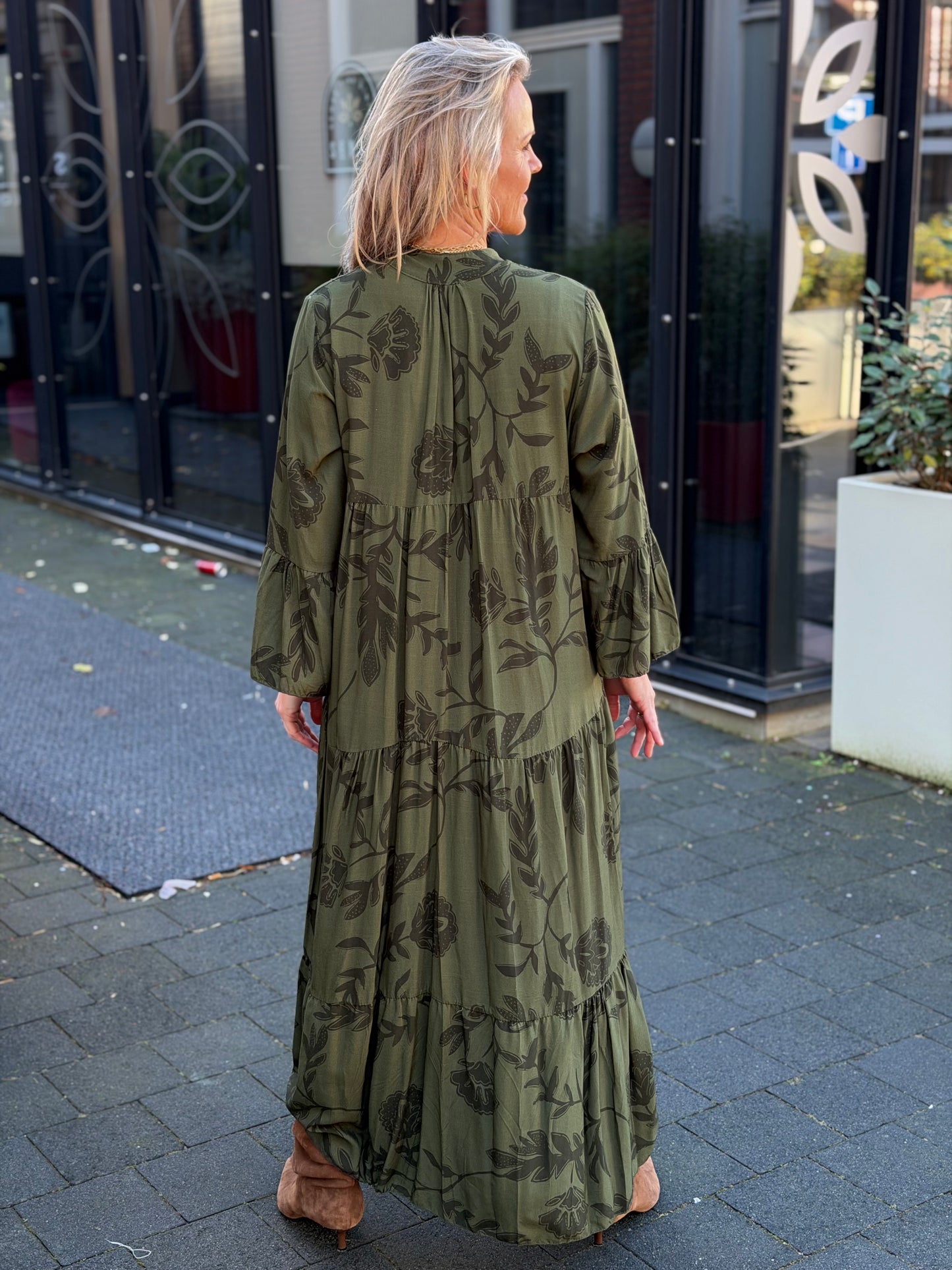 Viscose maxi Dress greeny