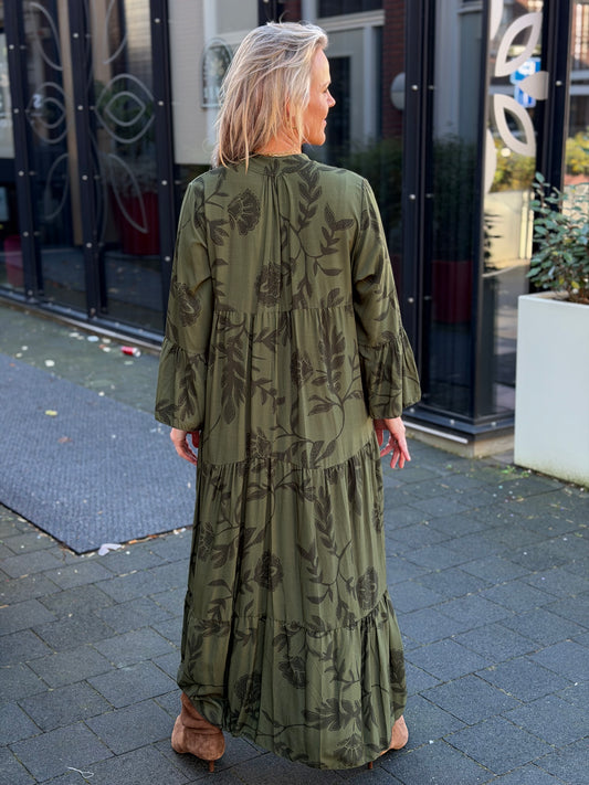 Viscose maxi Dress greeny