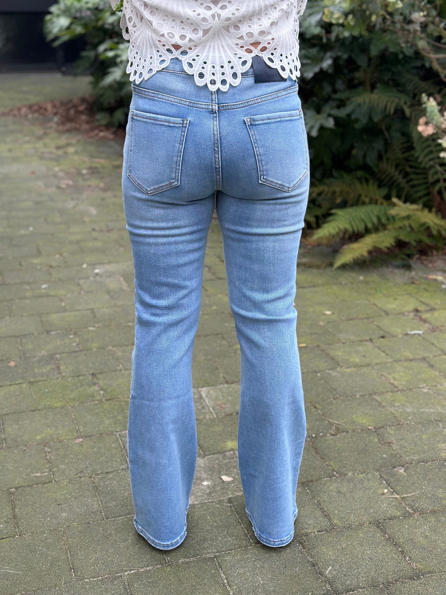 Toxik Bootcut jeans light blue strass