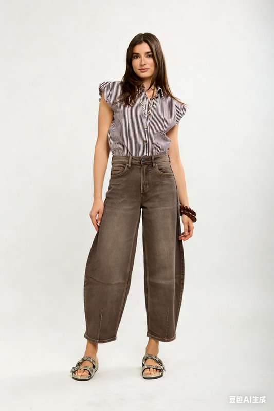 Toxik- Barrel Jeans taupe