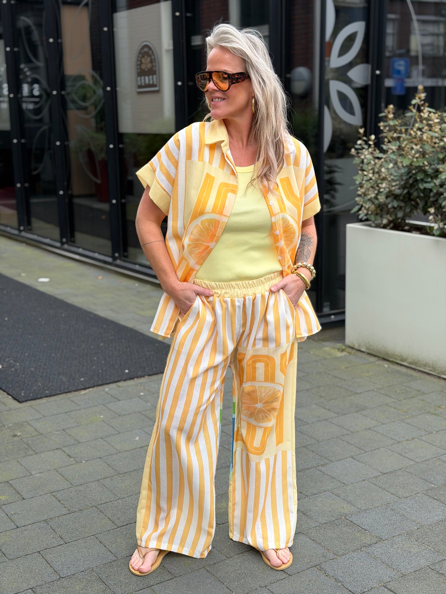 Tweedelige set Luisa yellow