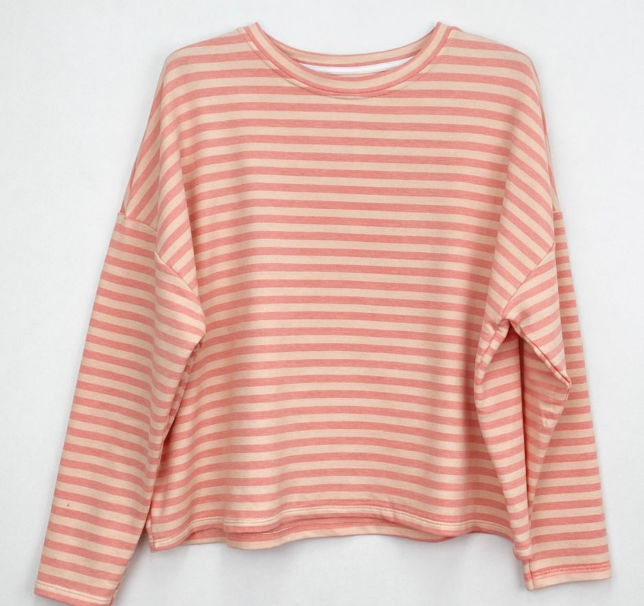 Stripe sweater Peach- beige
