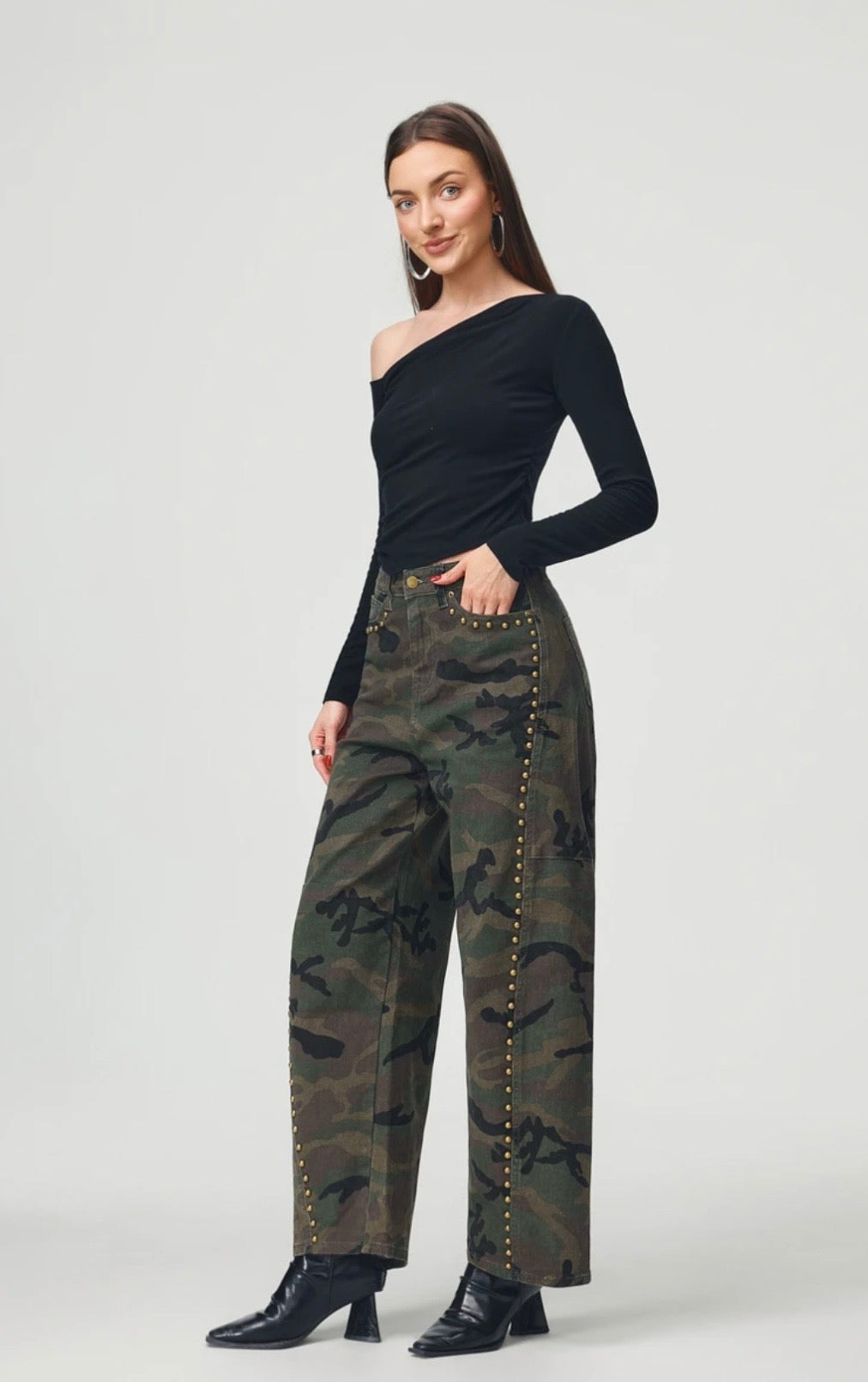 Barrel Jeans studs Camo