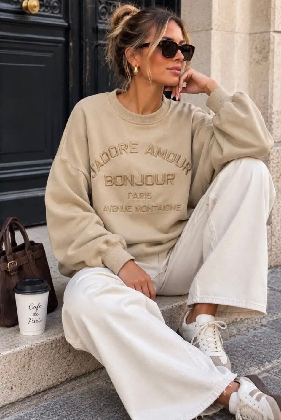 Sweater J’adore beige