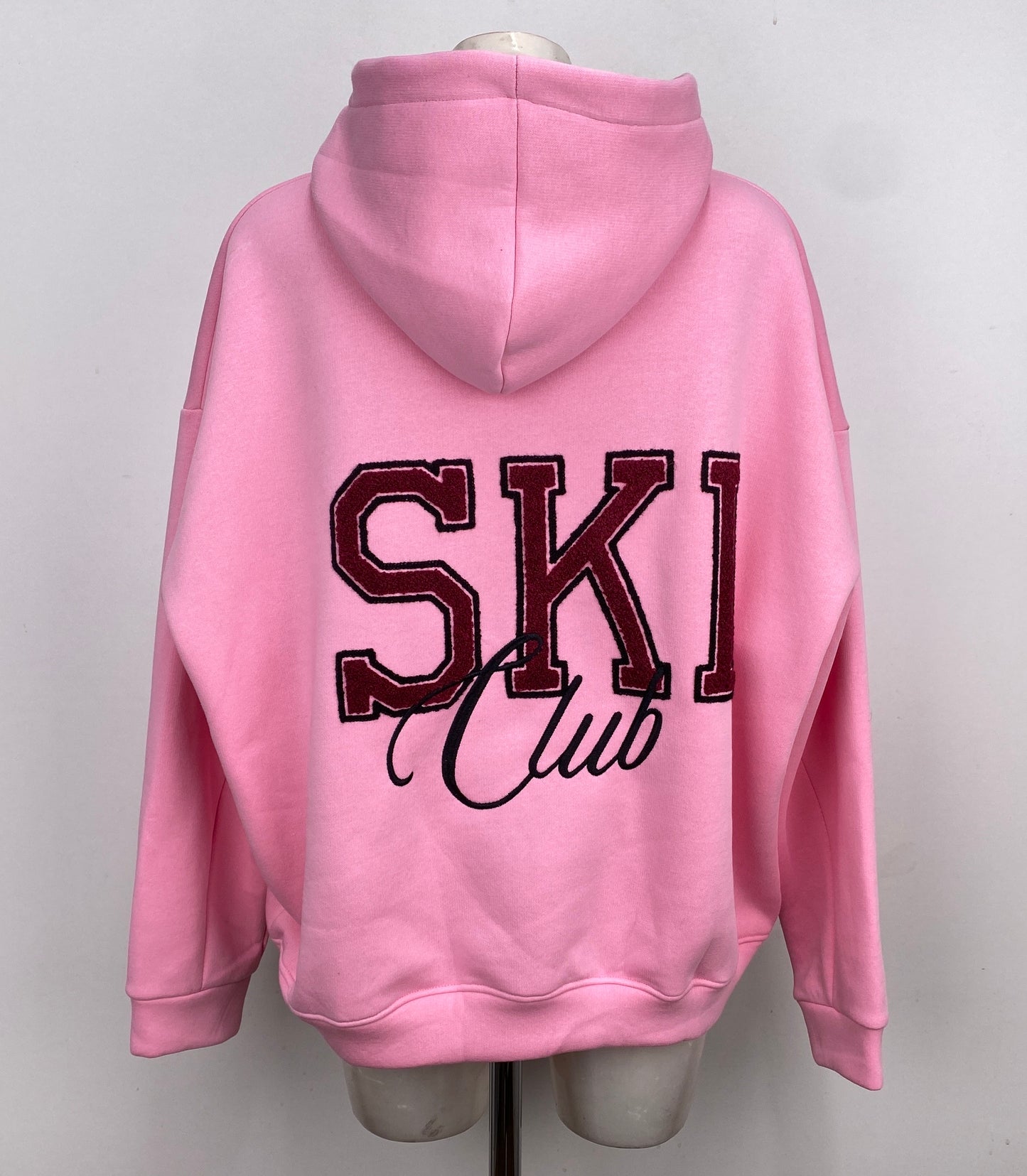 hoodie sweater Ski Club pink