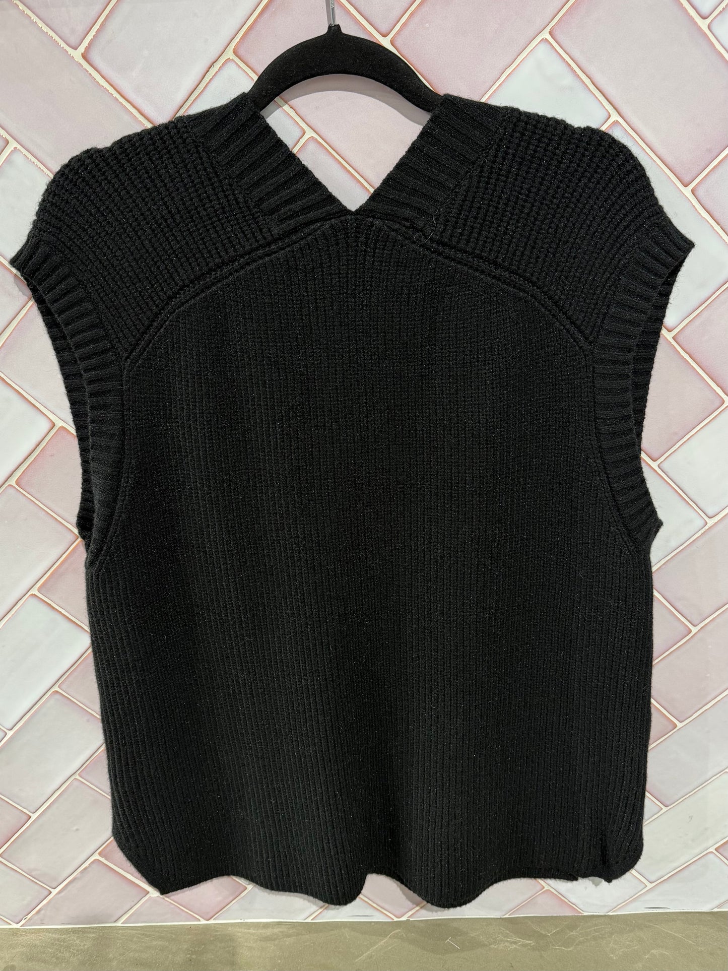 Oversized rib spencer zwart