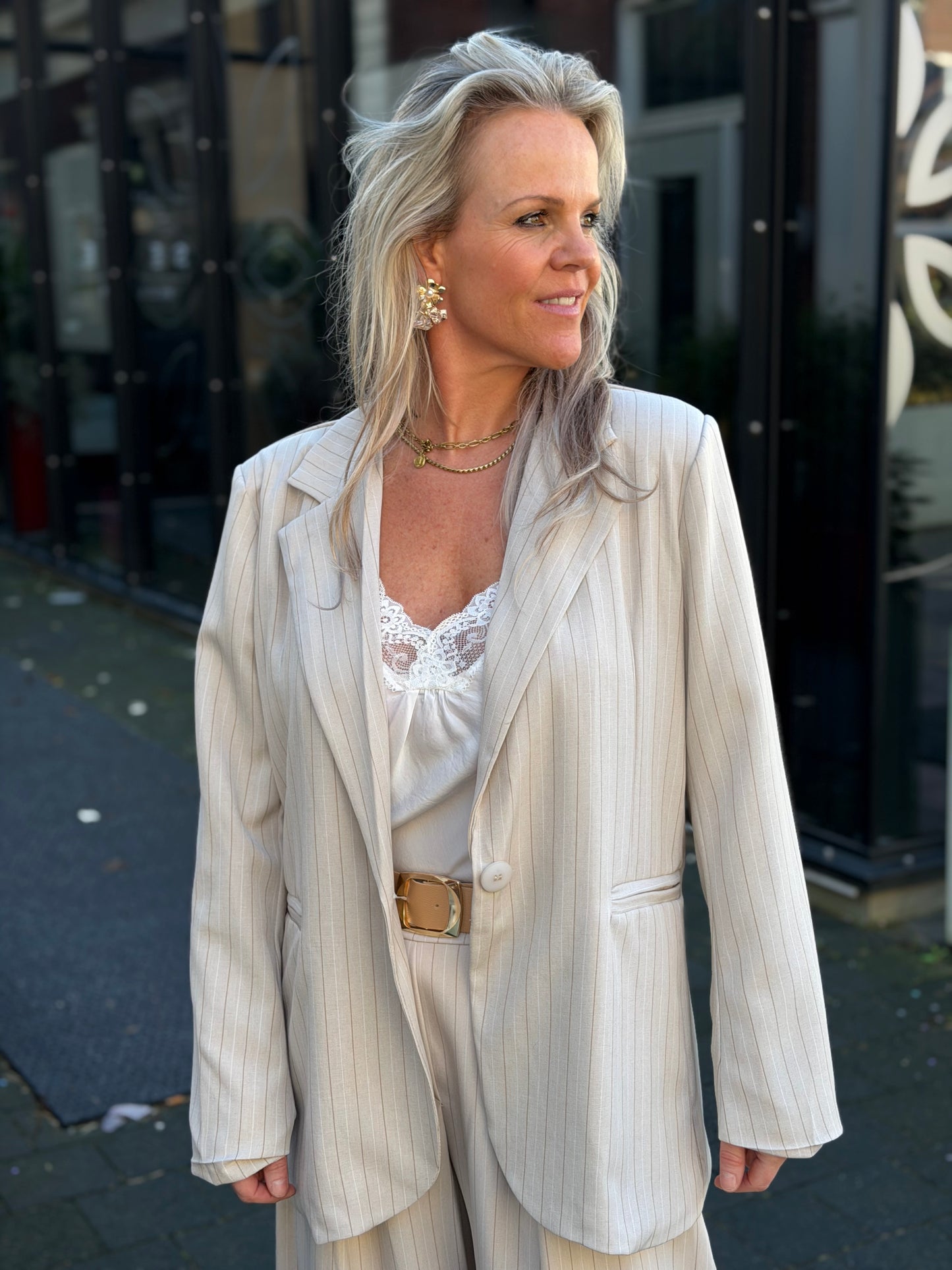 Blazer stripe ecru
