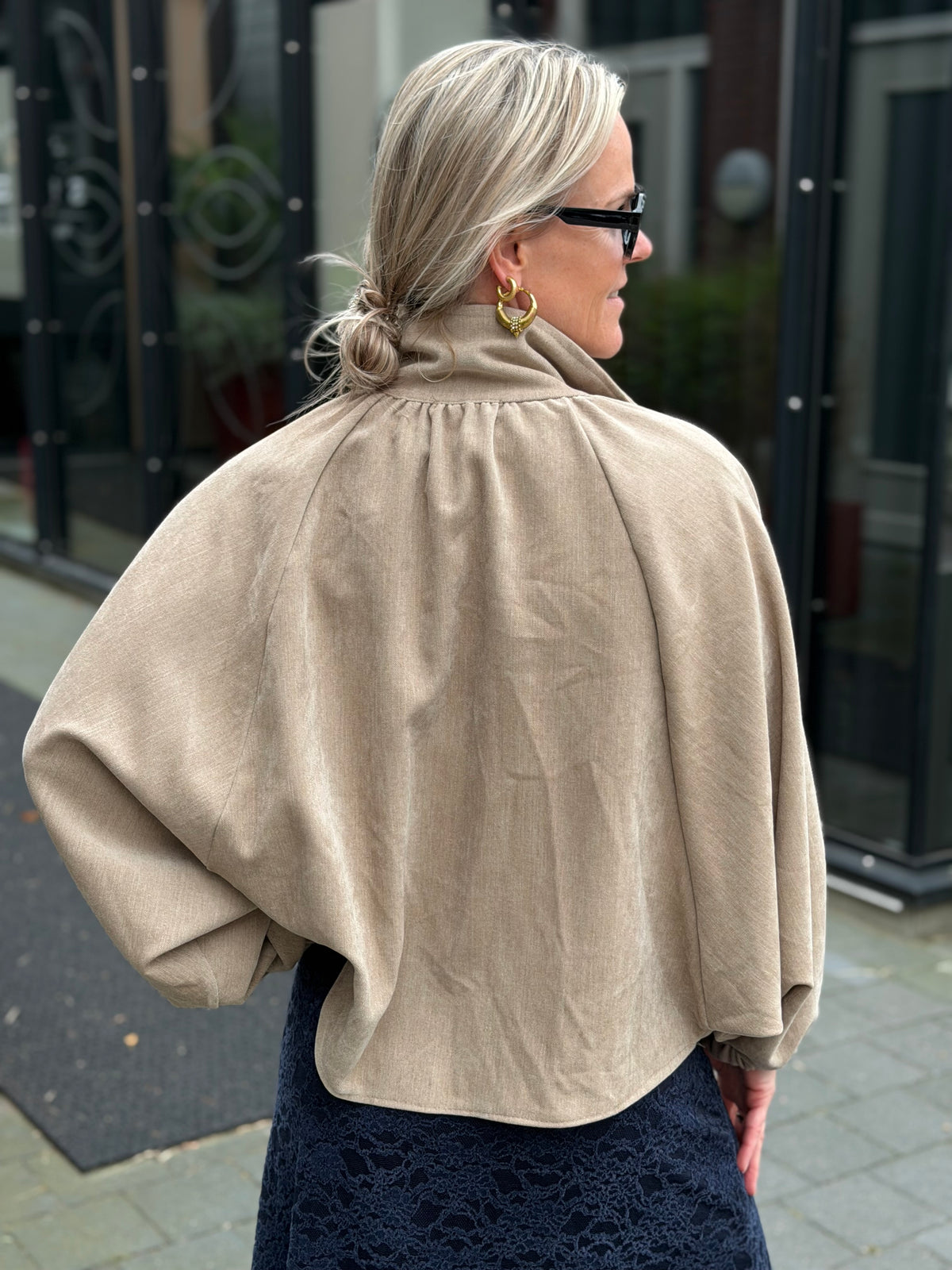 Velvet jacket beige