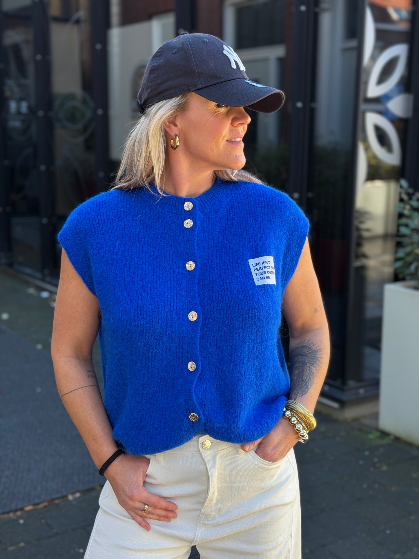 Kobalt knitted Gillet