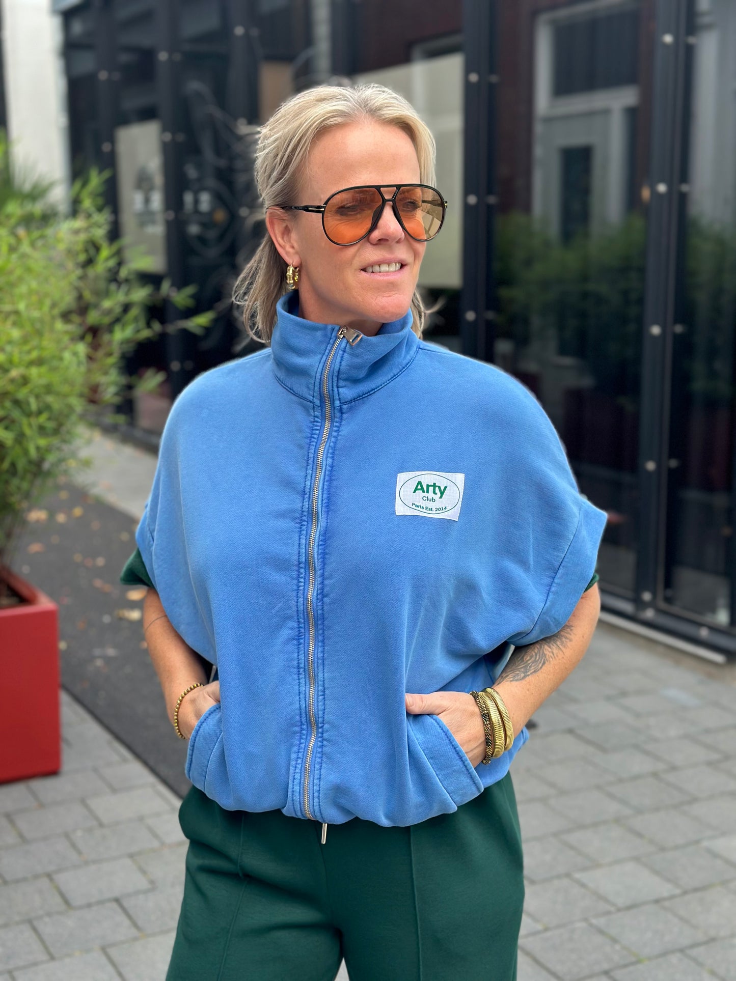 Sweat vest arty blue