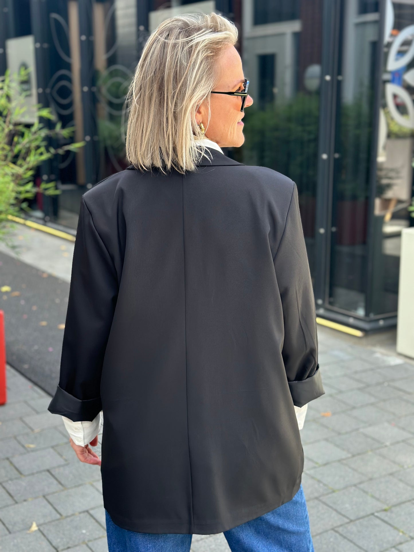 Oversized blazer zwart