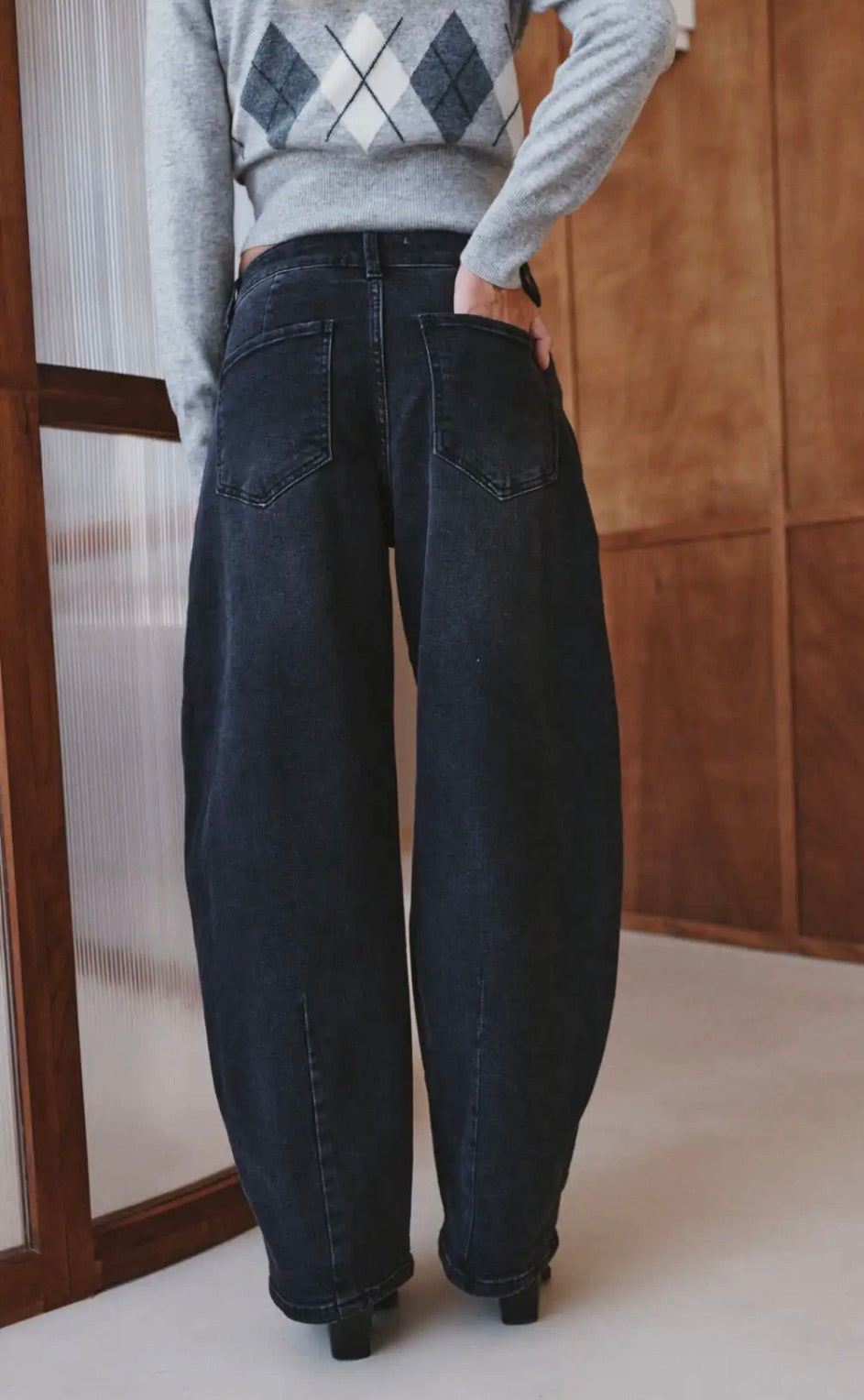 Ana & Lucy - Barrel Loose Jeans antraciet