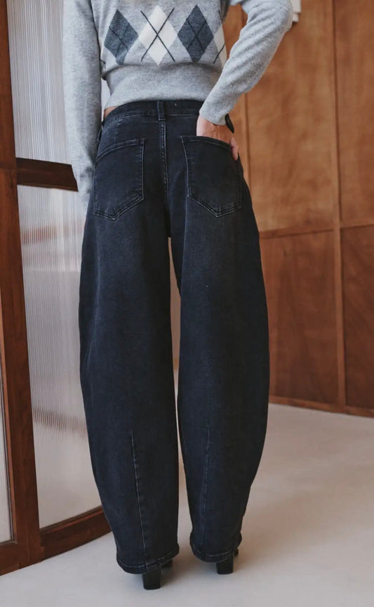 Ana & Lucy - Barrel Loose Jeans antraciet