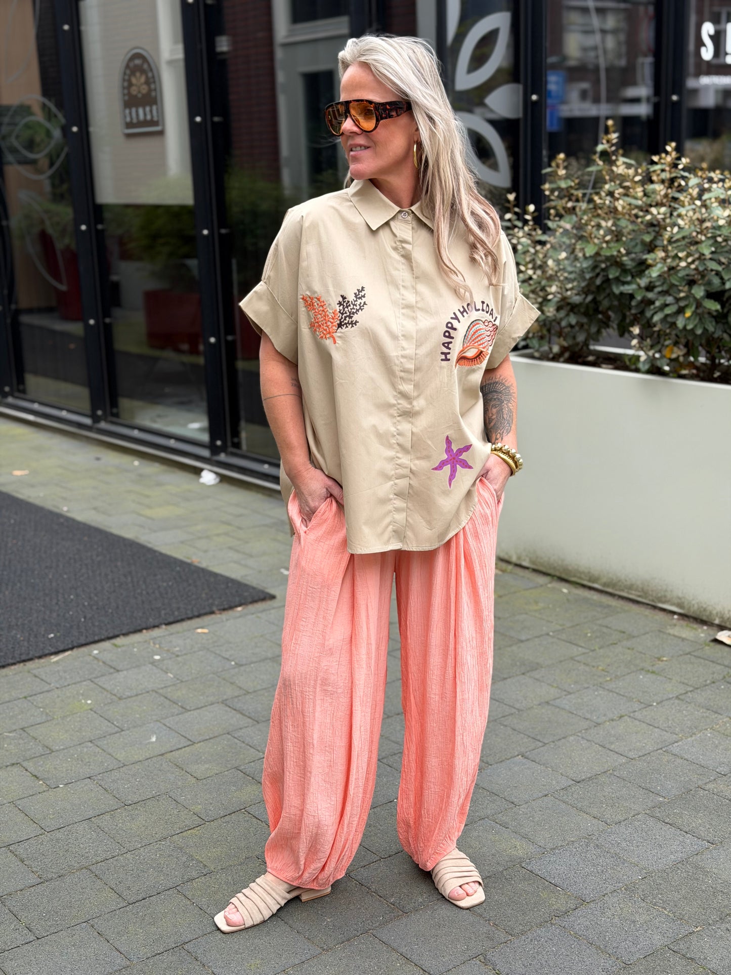 Sand blouse happy holiday