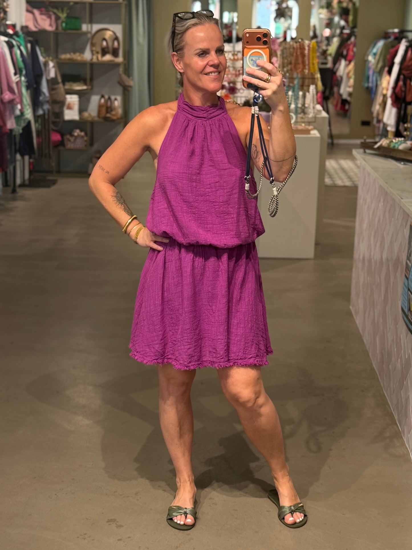 Cotton LOLA dress vivid