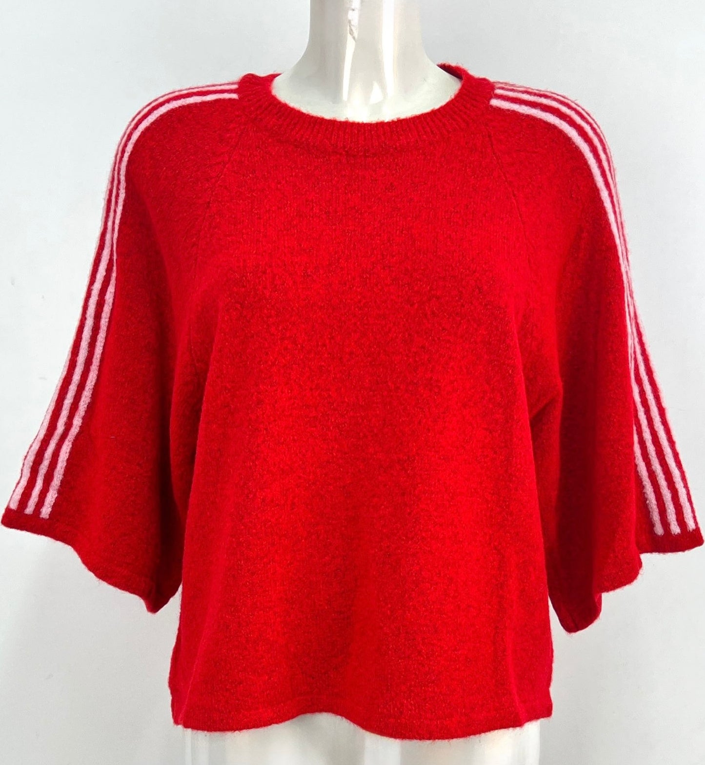 Sporty knit trui rood