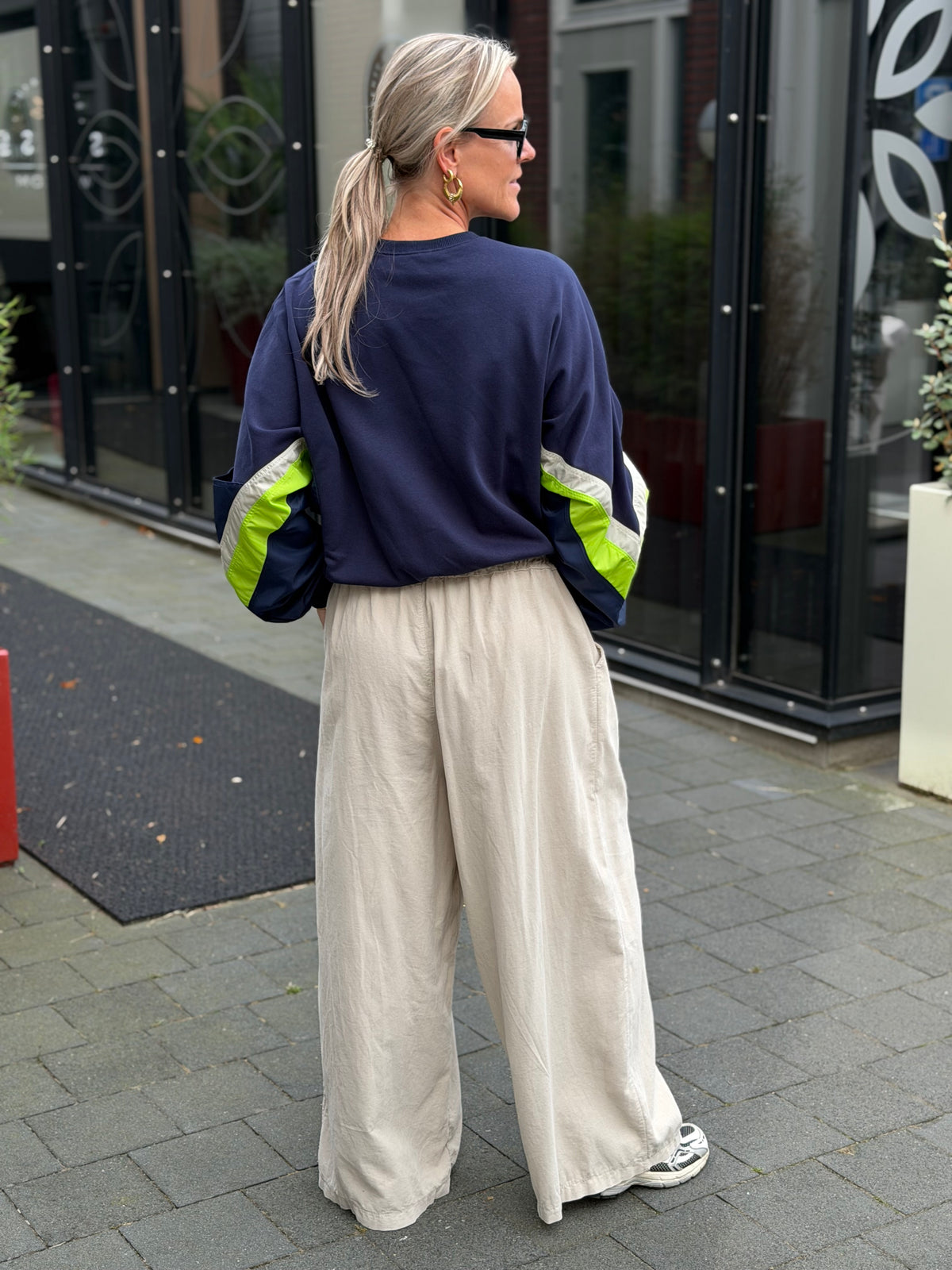 baggy broek babyrib ecru