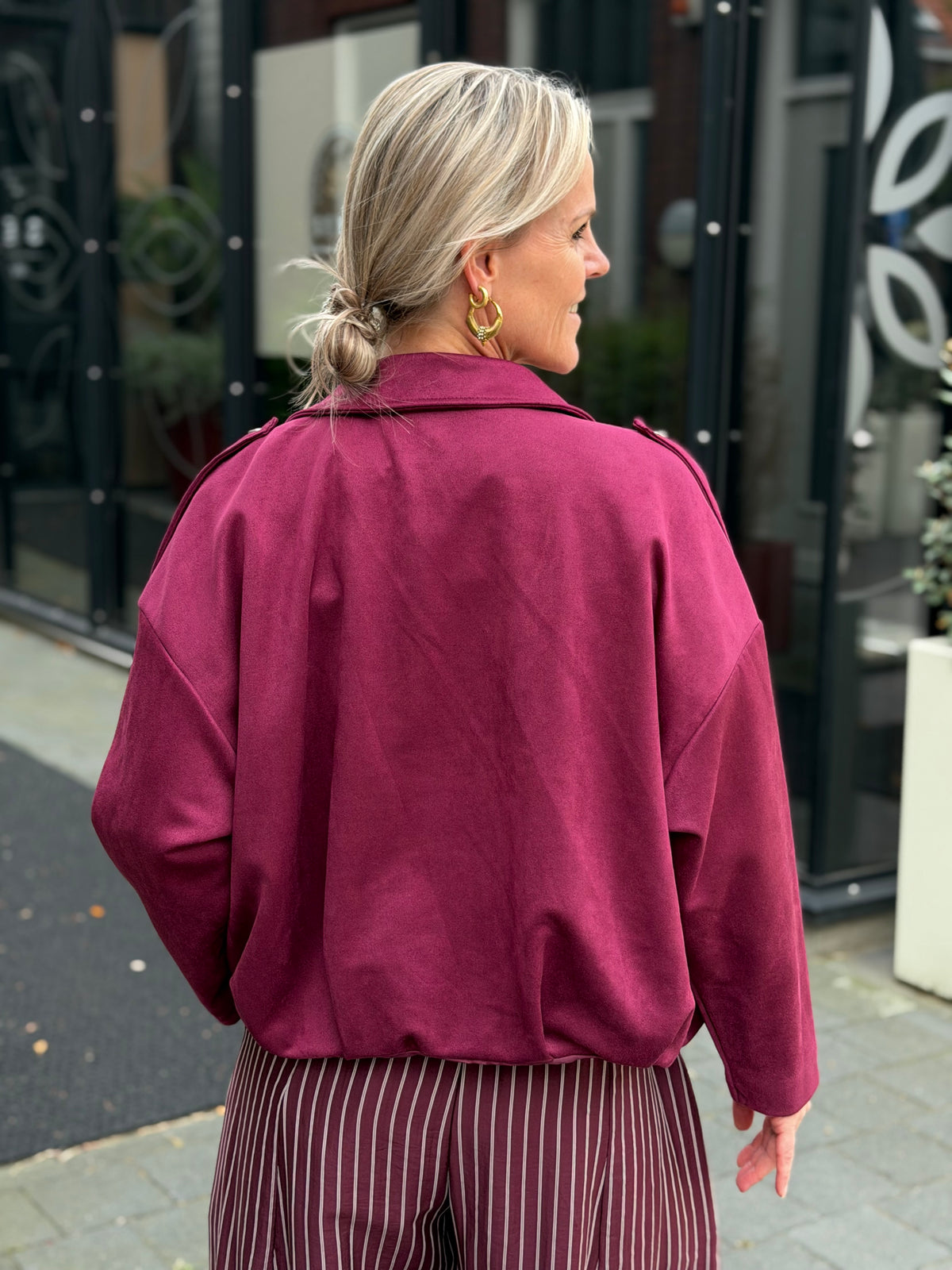 Suedine jacket Bordeaux