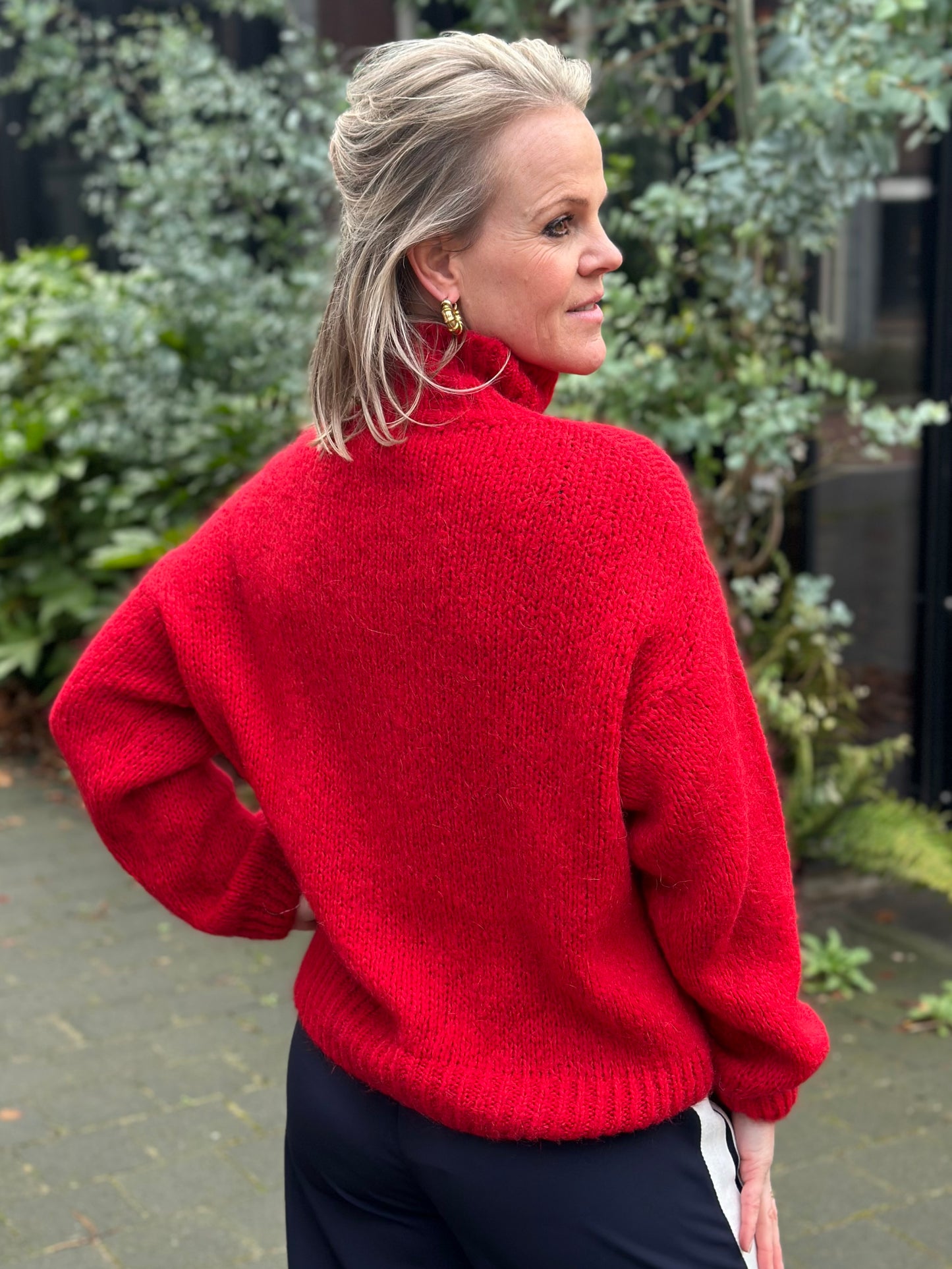 Carin mohair trui rood