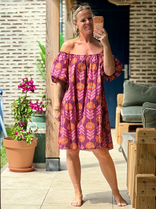 Cotton LUA dress paars