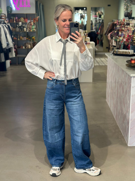 Ana & Lucy Barrel Loose Jeans dark blue