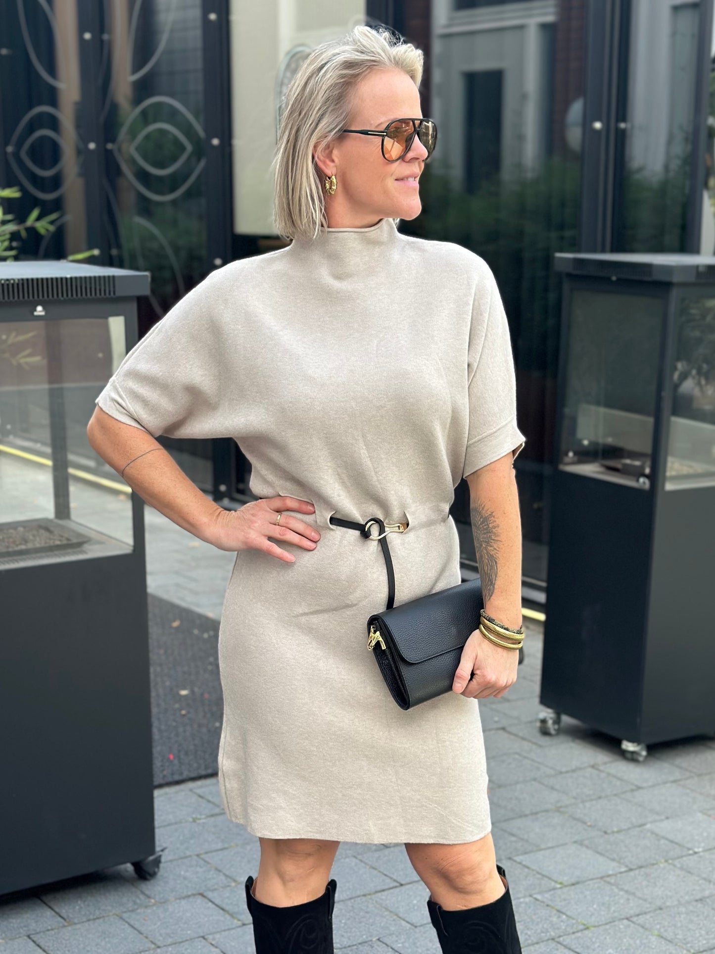 Knitted Dress Violet ecru