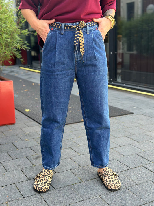 Jeans chino fit donker blauw