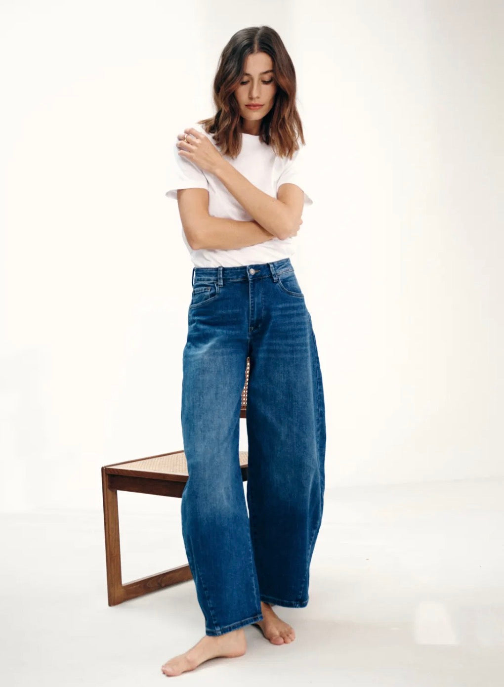 Ana & Lucy - Barrel Loose Jeans dark Blue