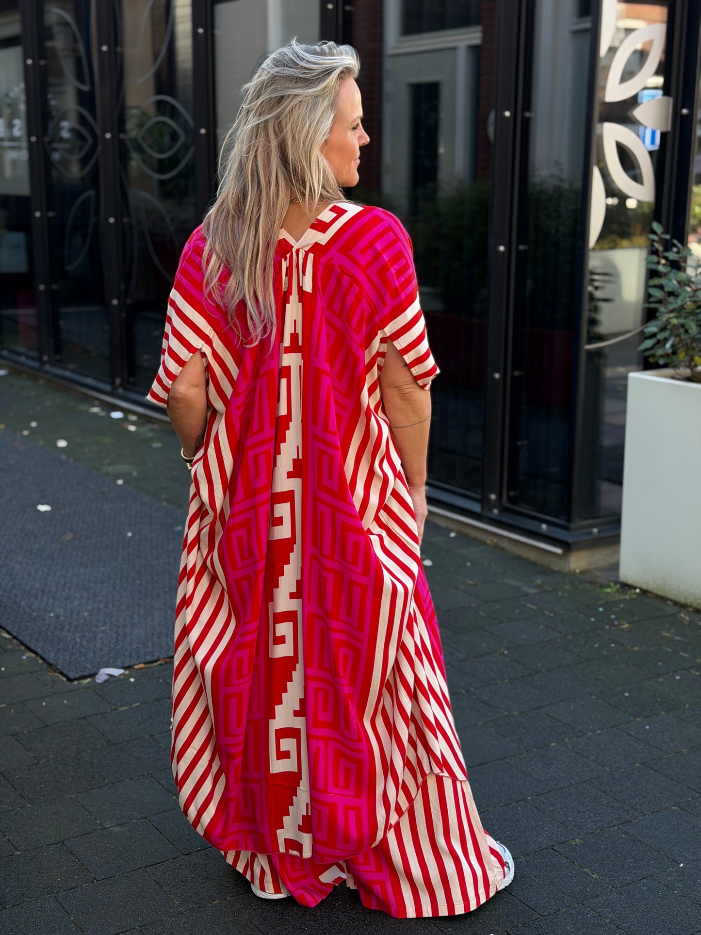 Kimono gold & Silver LOUPINA fuchsia