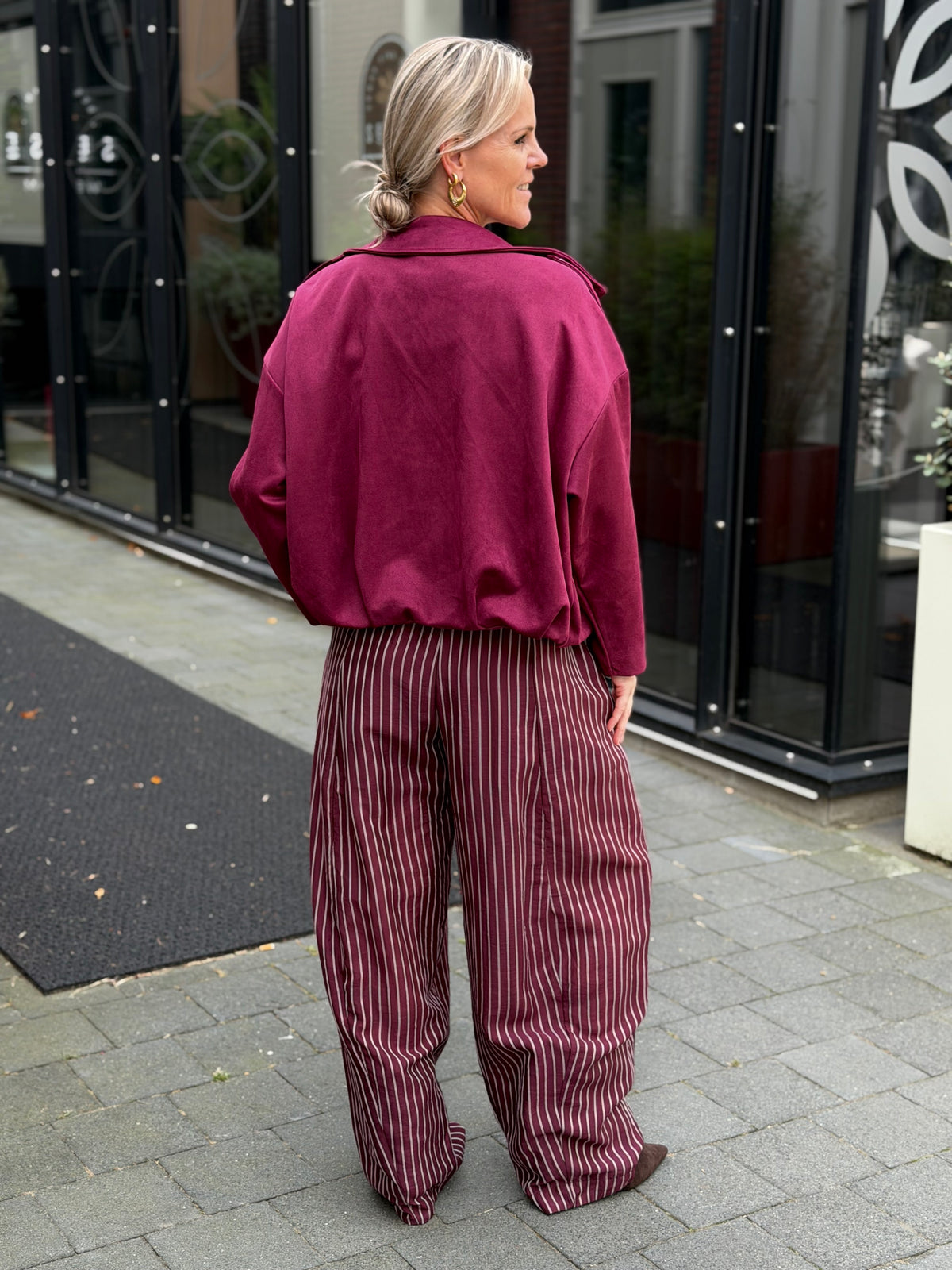 Suedine jacket Bordeaux