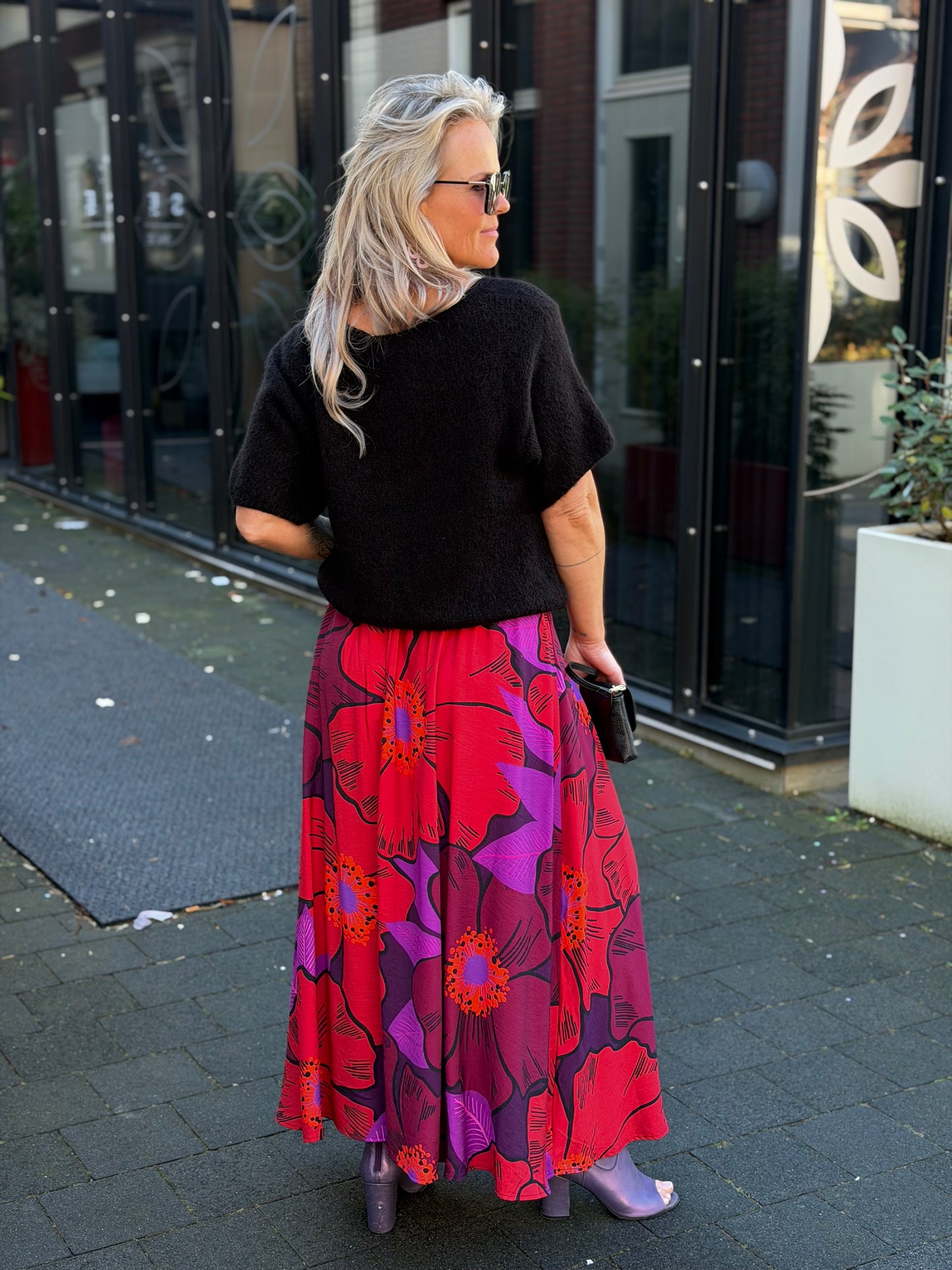 Lange viscose rok Lisa