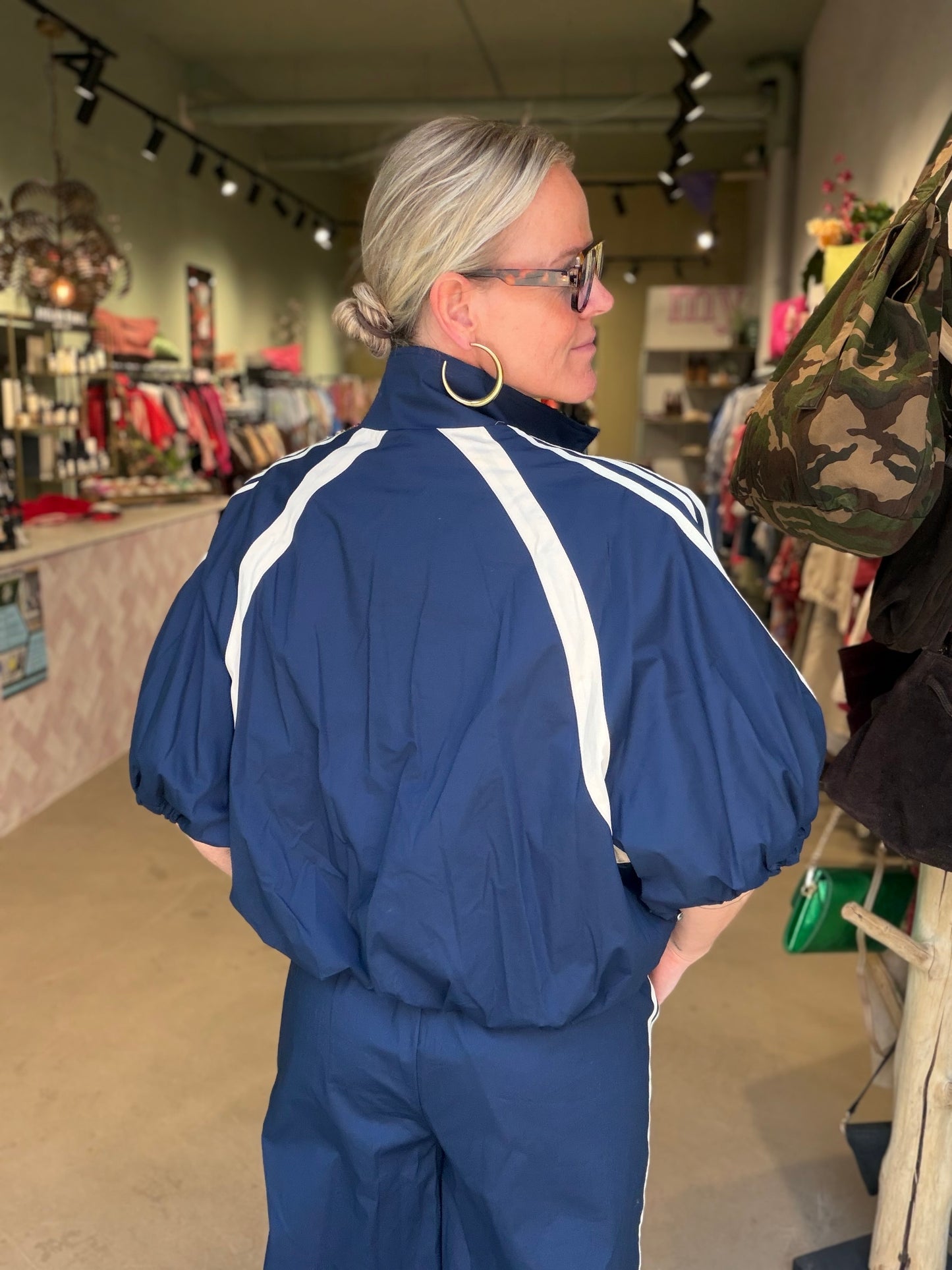 Retro sportjacket blauw