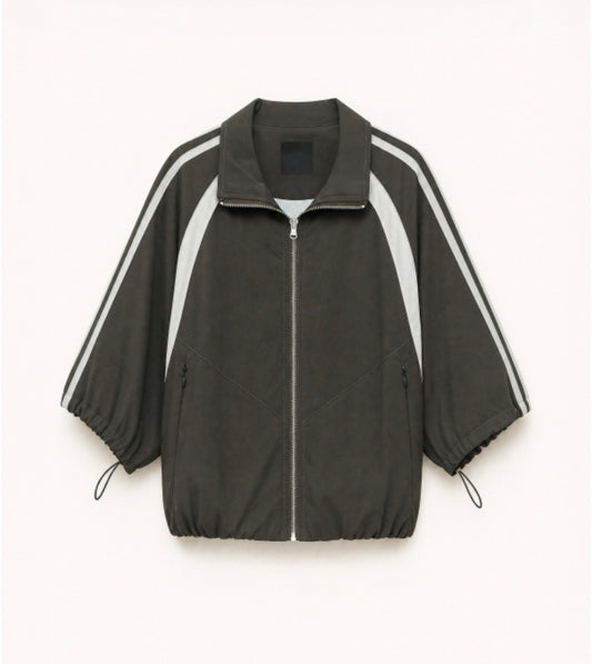 Retro sportjacket khaki groen