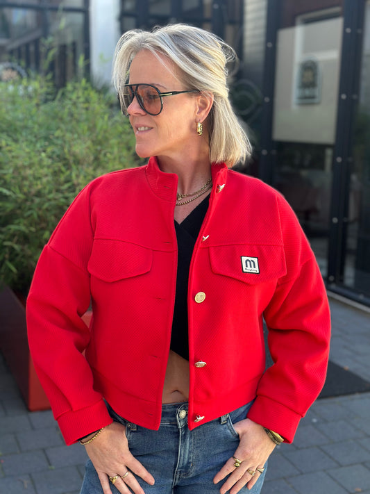 Bomber jacket rood
