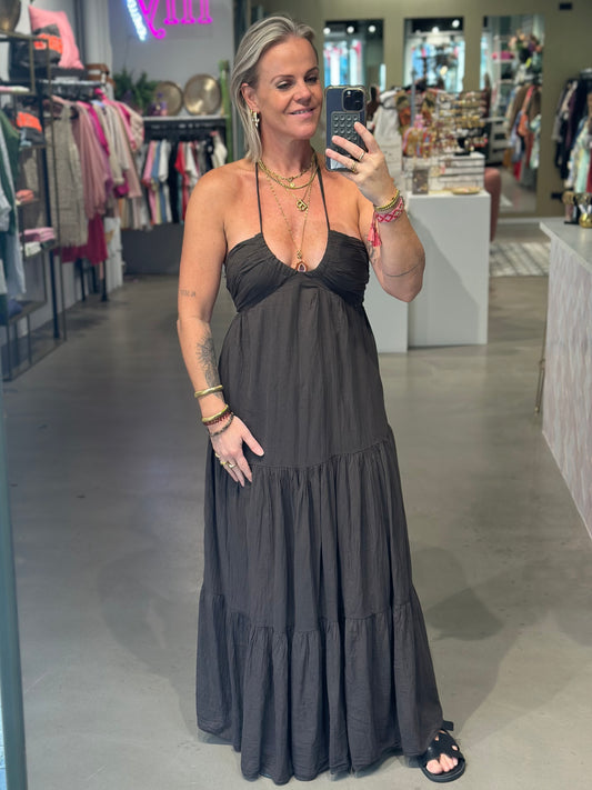 Lovely Dress donker bruin