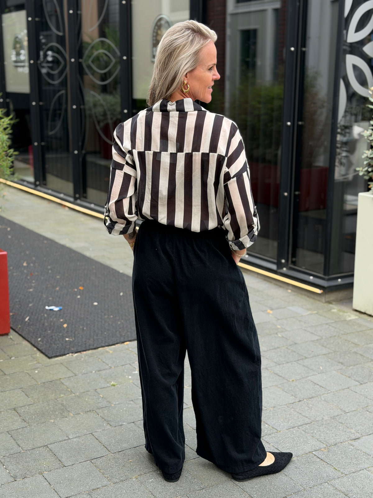 baggy broek babyrib zwart