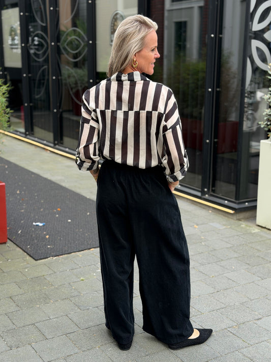 baggy broek babyrib zwart