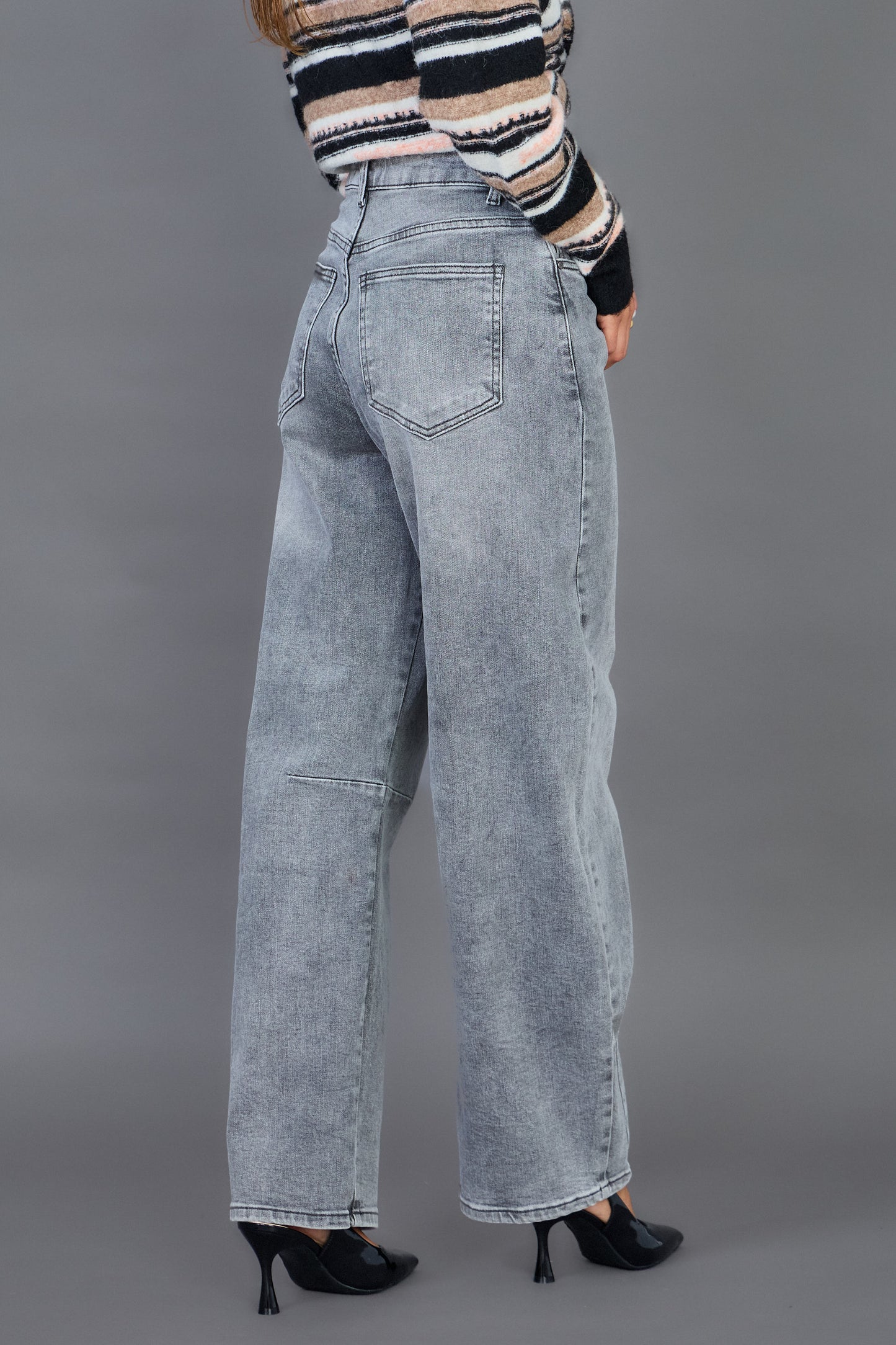 Ana & Lucy - Barrel Jeans light grey