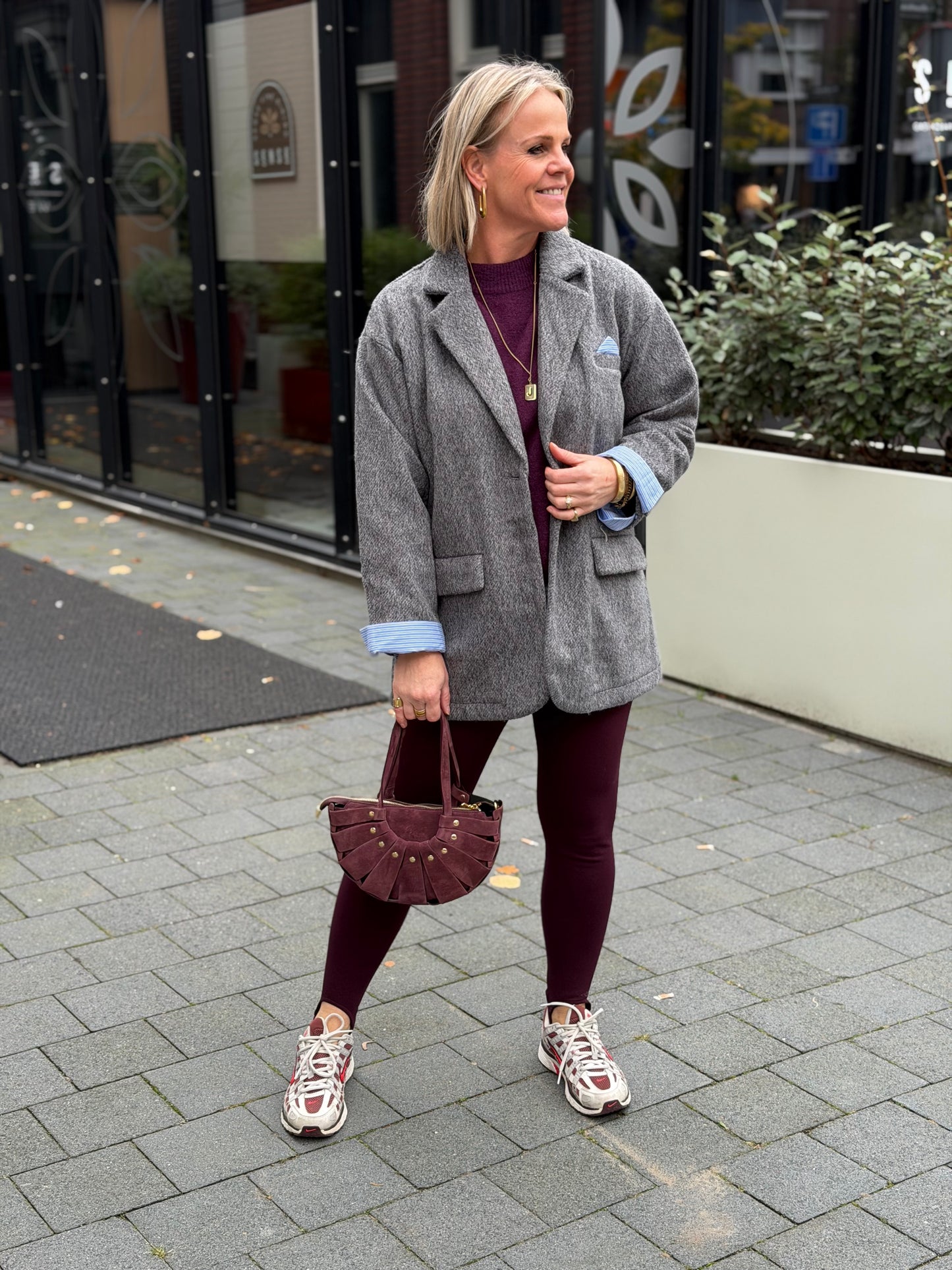 Ski-legging aubergine