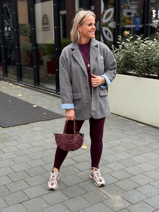 Ski-legging aubergine