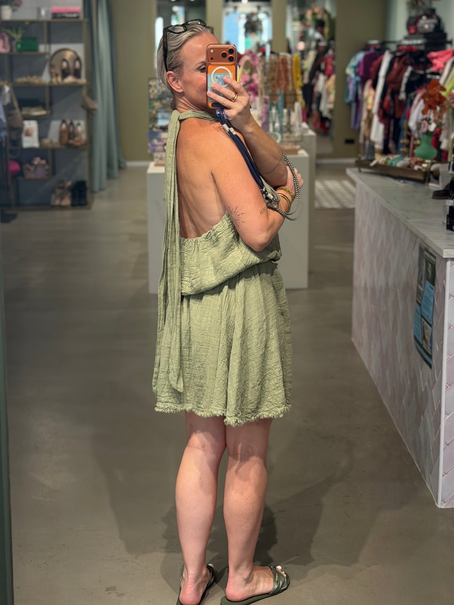 Cotton LOLA dress khaki