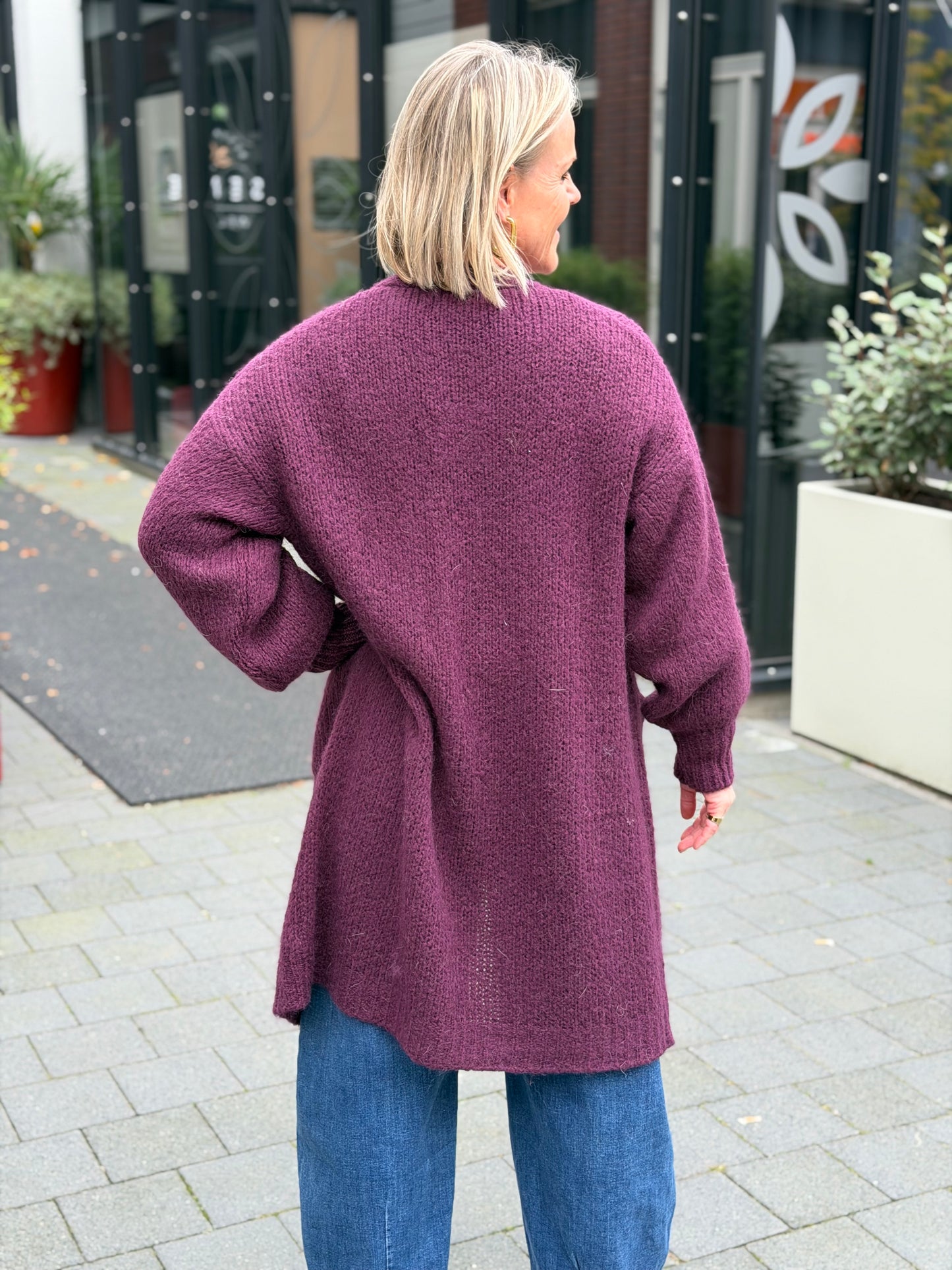 Lara vest aubergine
