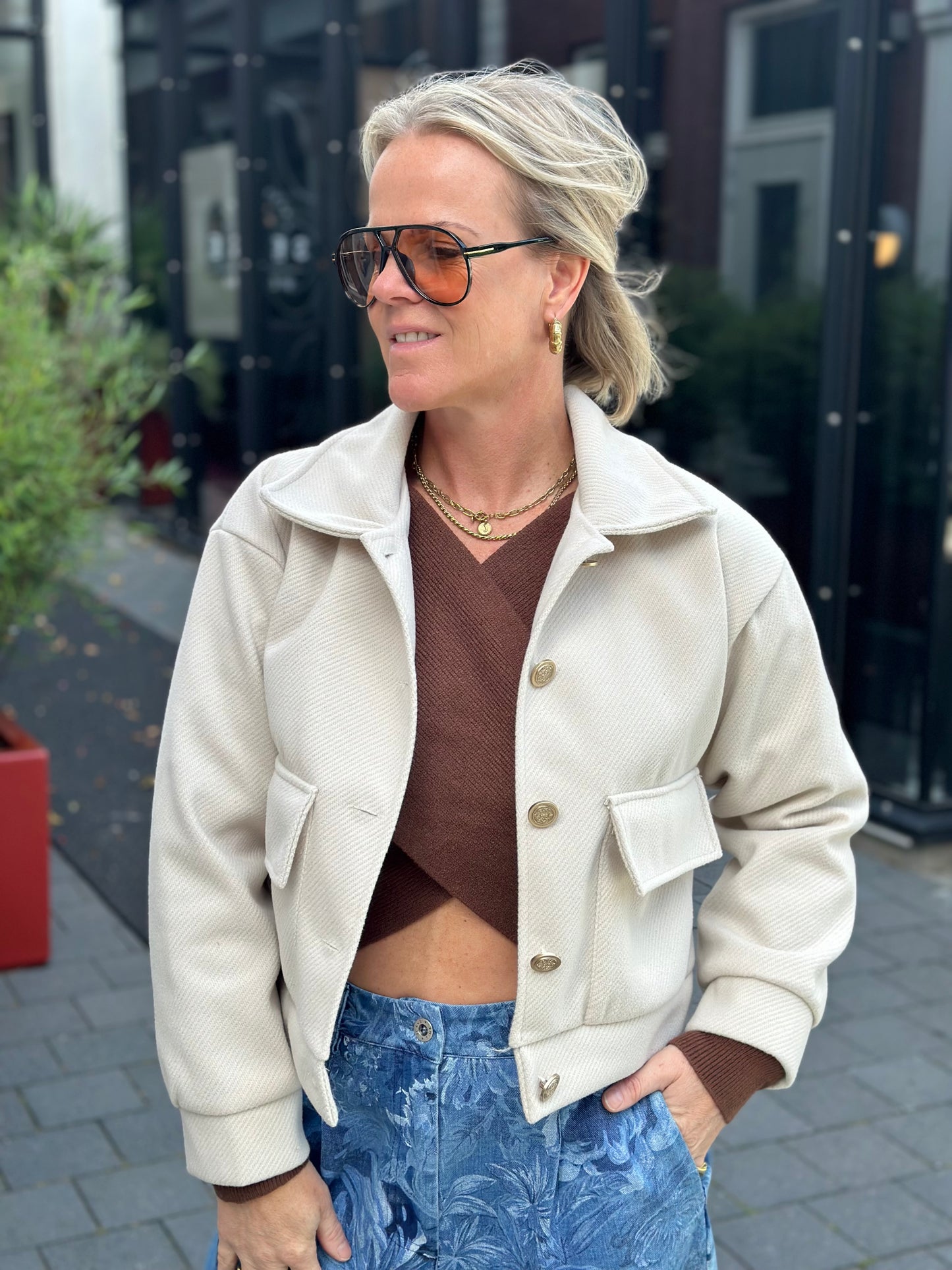 Piloten jacket ecru