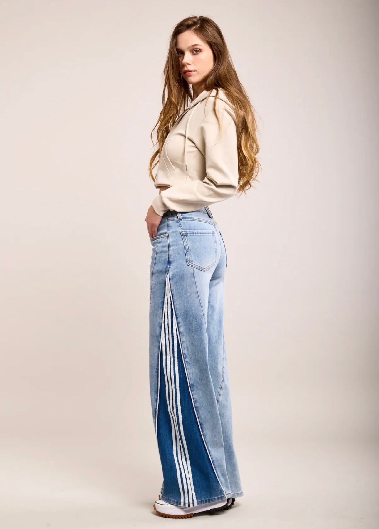 Toxik wide leg 4stripe jeans