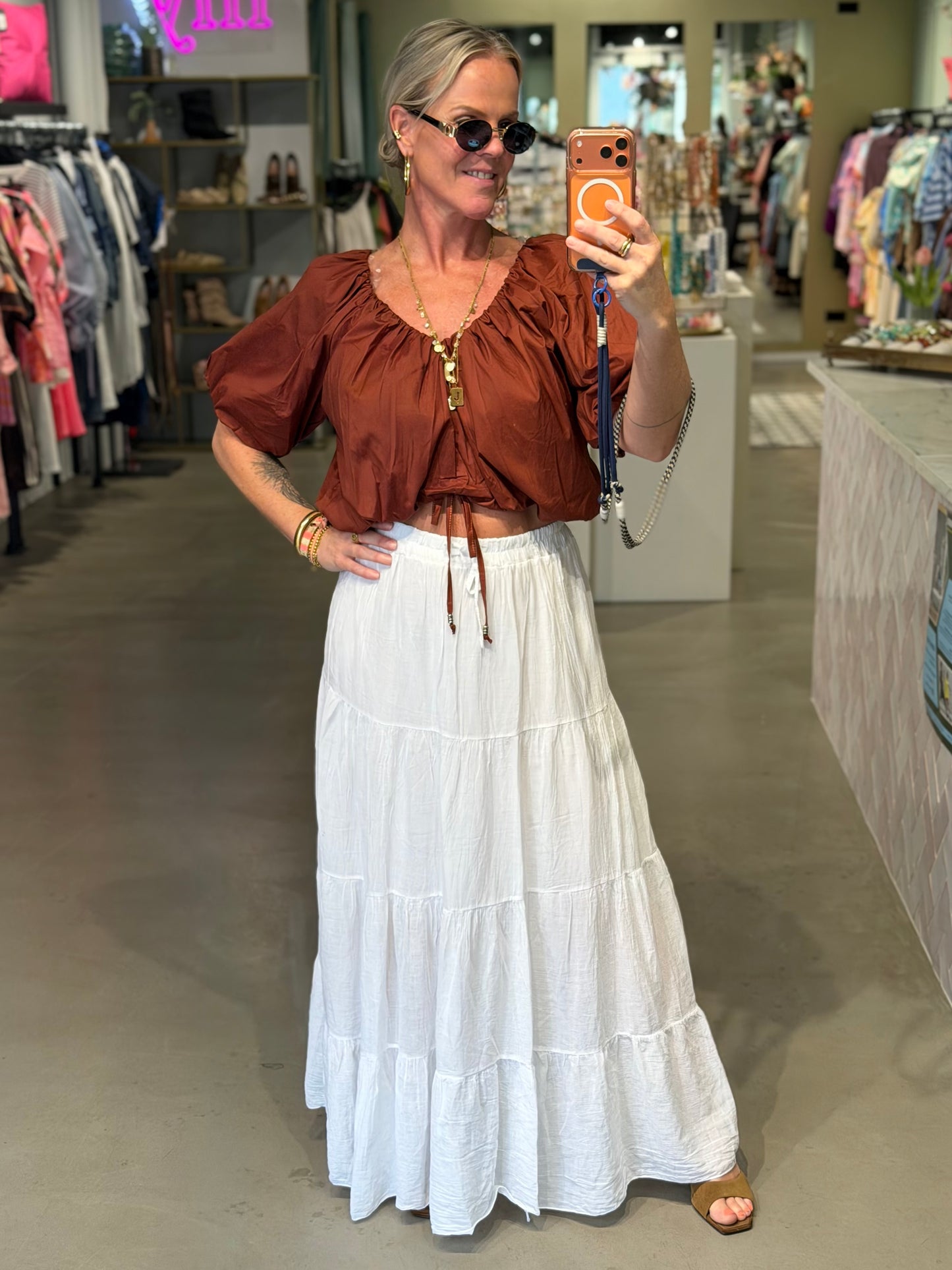 Maxi rok Dina wit