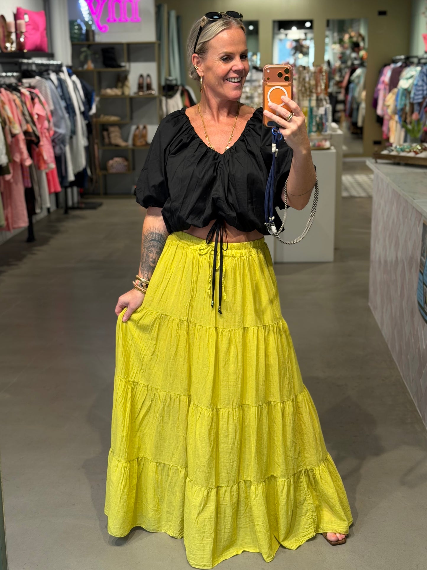 Maxi rok Dina lime